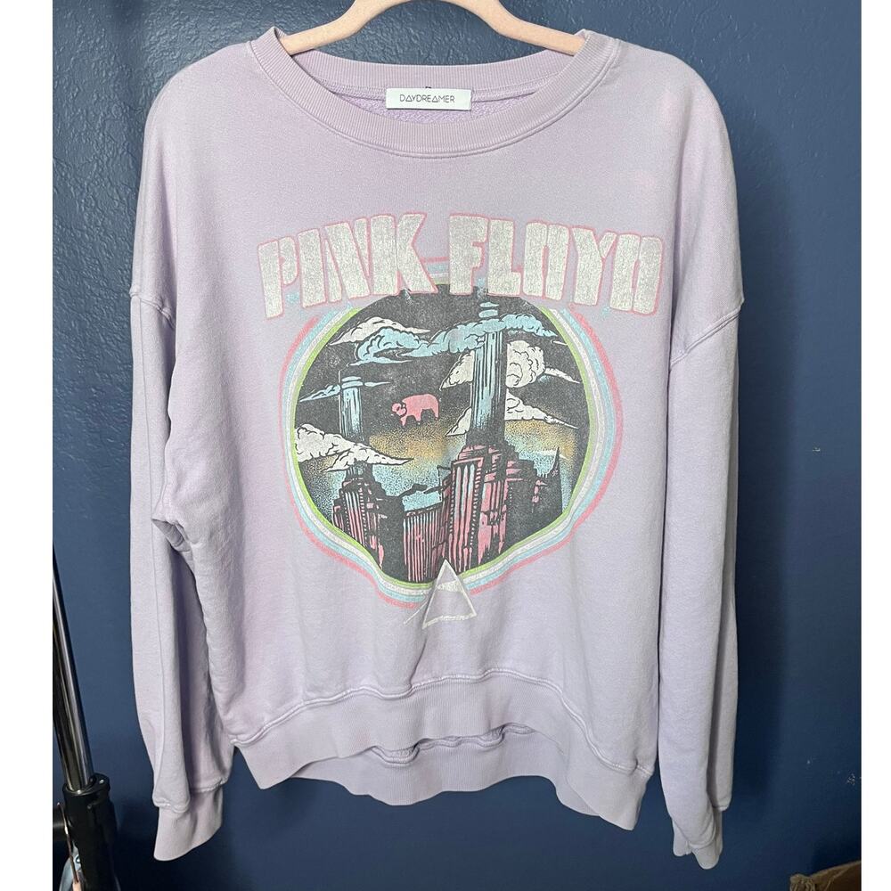 Daydreamer Pink Floyd Animals Tour 1977 Oversized Crew Sweatshirt Lilac Haze Med - Picture 3 of 7